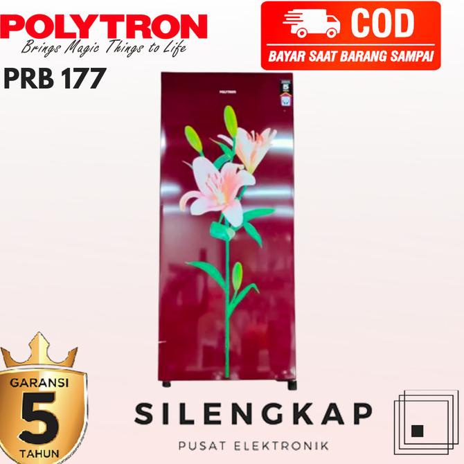 KULKAS 1 PINTU POLYTRON PRB 177 MOTIF GARANSI RESMI