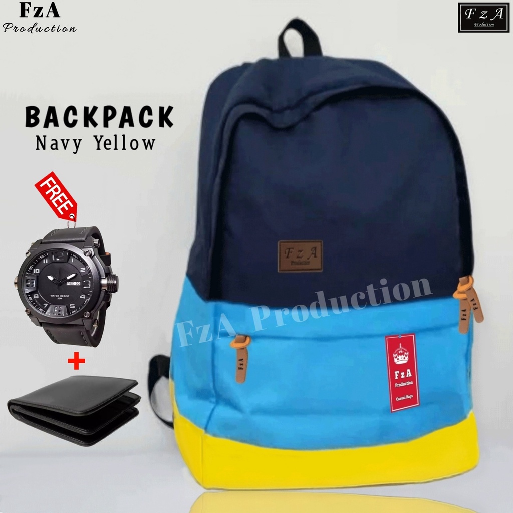 FzA Official - Tas Ransel Gendong Laptop Distro Sekolah Kuliah Pria Wanita Backpack Murah Original Tas Punggung Laptop