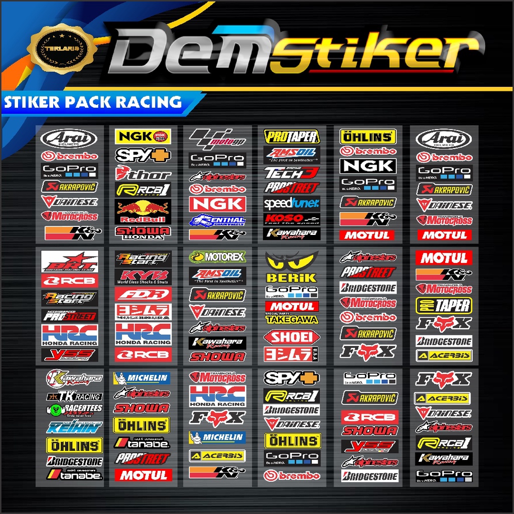 STIKER PACK LOGO RACING STIKER RACING KEREN STIKER PACK LOGO RACING STIKER RACING KEREN