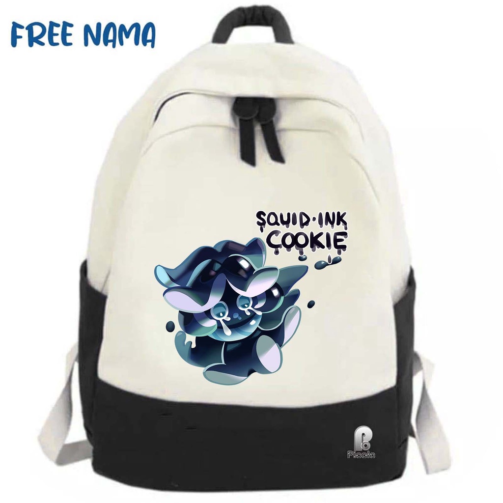 TAS RANSEL BACKPACK ANAK SEKOLAH MOTIF KARAKTER SQUID INK COOKIE RUN KINGDOM UNISEX (FREE NAMA)