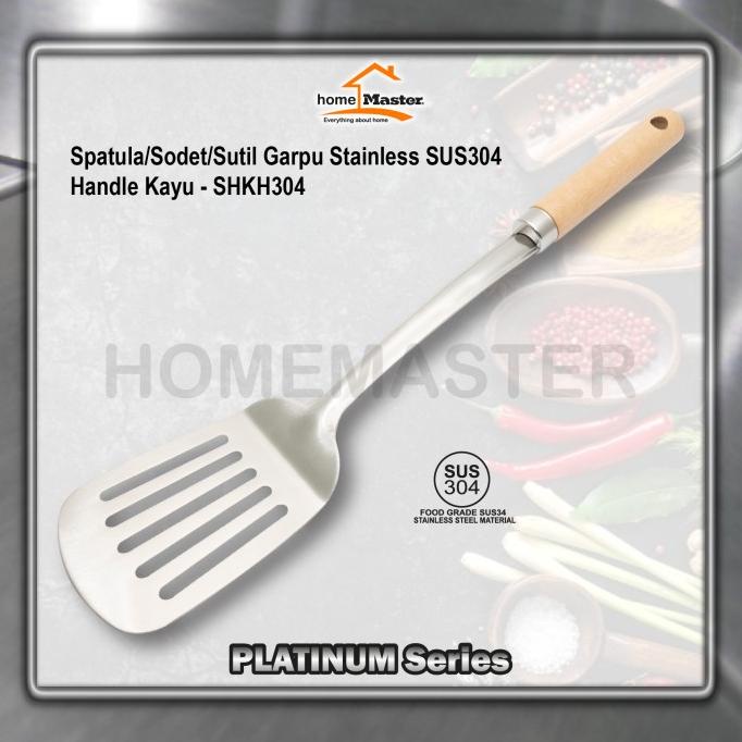 Spatula/Sutil Garpu Alat Masak Stainless SUS304 Handle Kayu - SHKH304