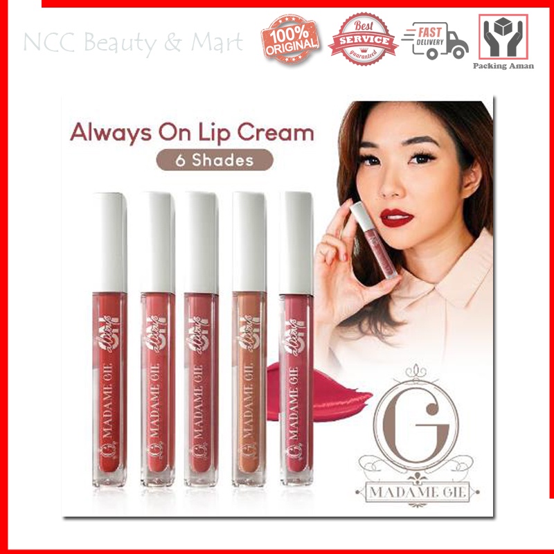 * NCC * Madame Gie Lipcream Matte Always On  - Makeup Lip Cream Lipstik