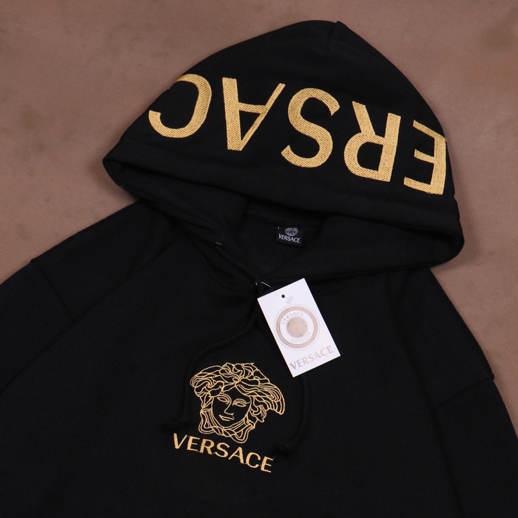 Jaket Sweater Hoodie VERSACE Hype Full Bordir Gold Full Tag&amp;Label Premium High Quality Casual