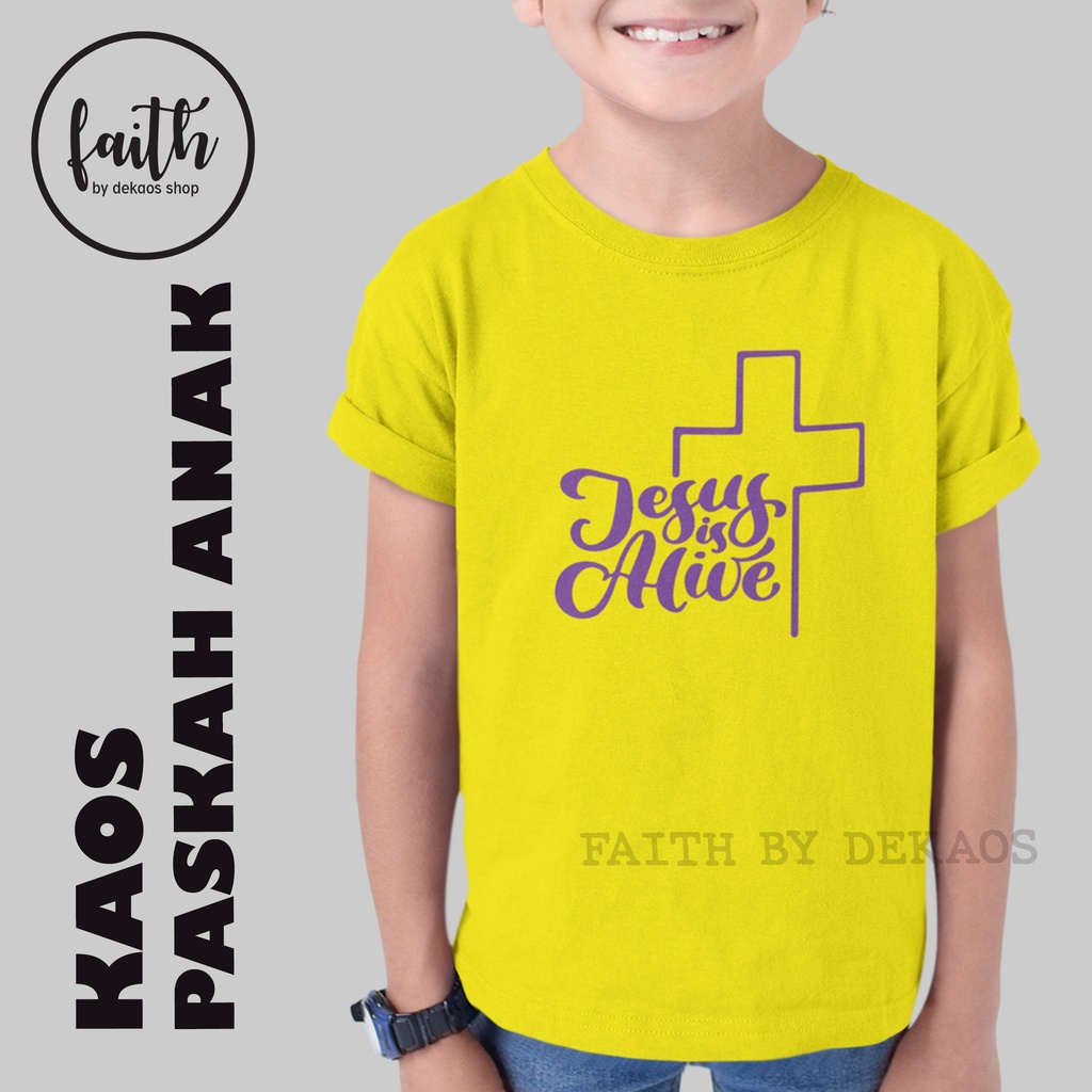 KAOS PASKAH ANAK / KAOS PASKAH / KAOS ROHANI ANAK / KAOS ROHANI KRISTEN / KAOS JESUS / BAJU ROHANI K