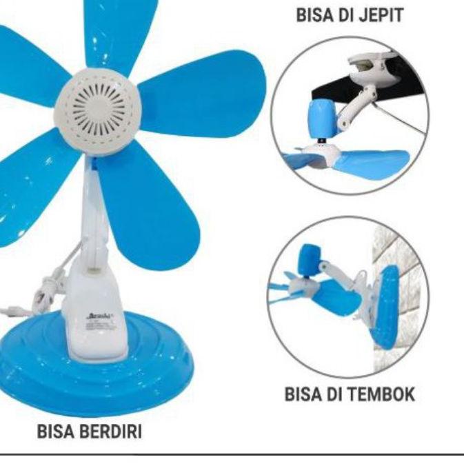 ۝ Arashi CLIPFAN Kipas Angin duduk / Kipas Angin Jepit Clip Fan AR138 / Arashi - Kipas Angin duduk /