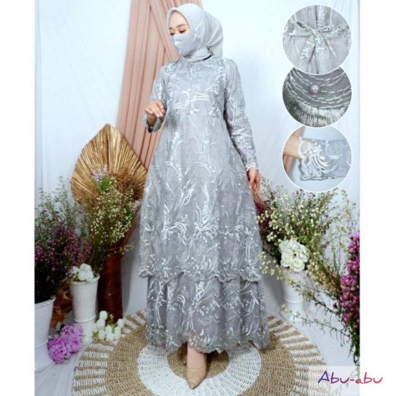 PROMO GAMIS BRUKAT PREMIUM SARAH FASION BRUKAT/ GAMIS BORKAT PREMIUM/ GAMIS BORKAT JUMBO Murah