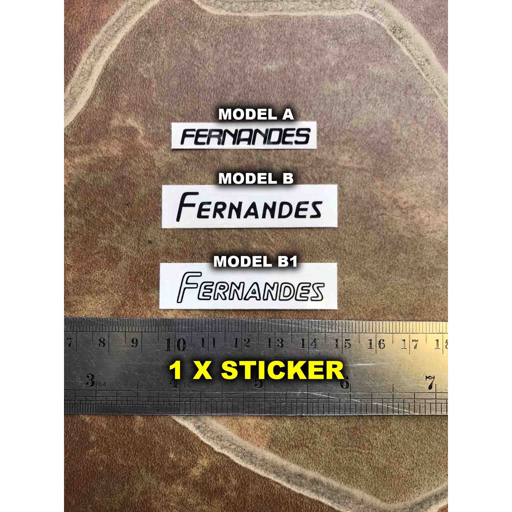 Sticker Logo Headstock Gitar Fernandes Elektrik Akustik Folk klasik nylon Stratocaster Superstrat Te