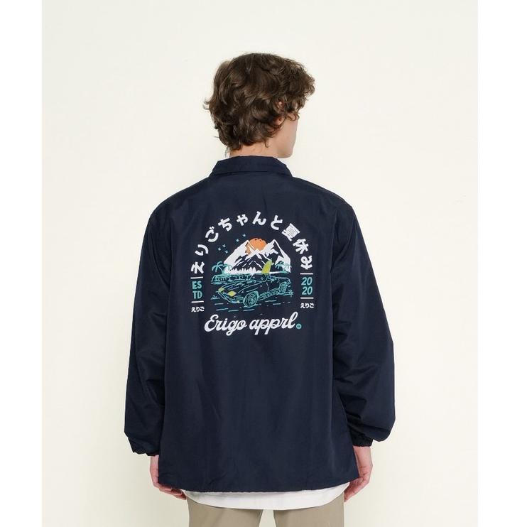 TREN TERBARU Erigo Coach Jacket Nippon Nonatsu Navy