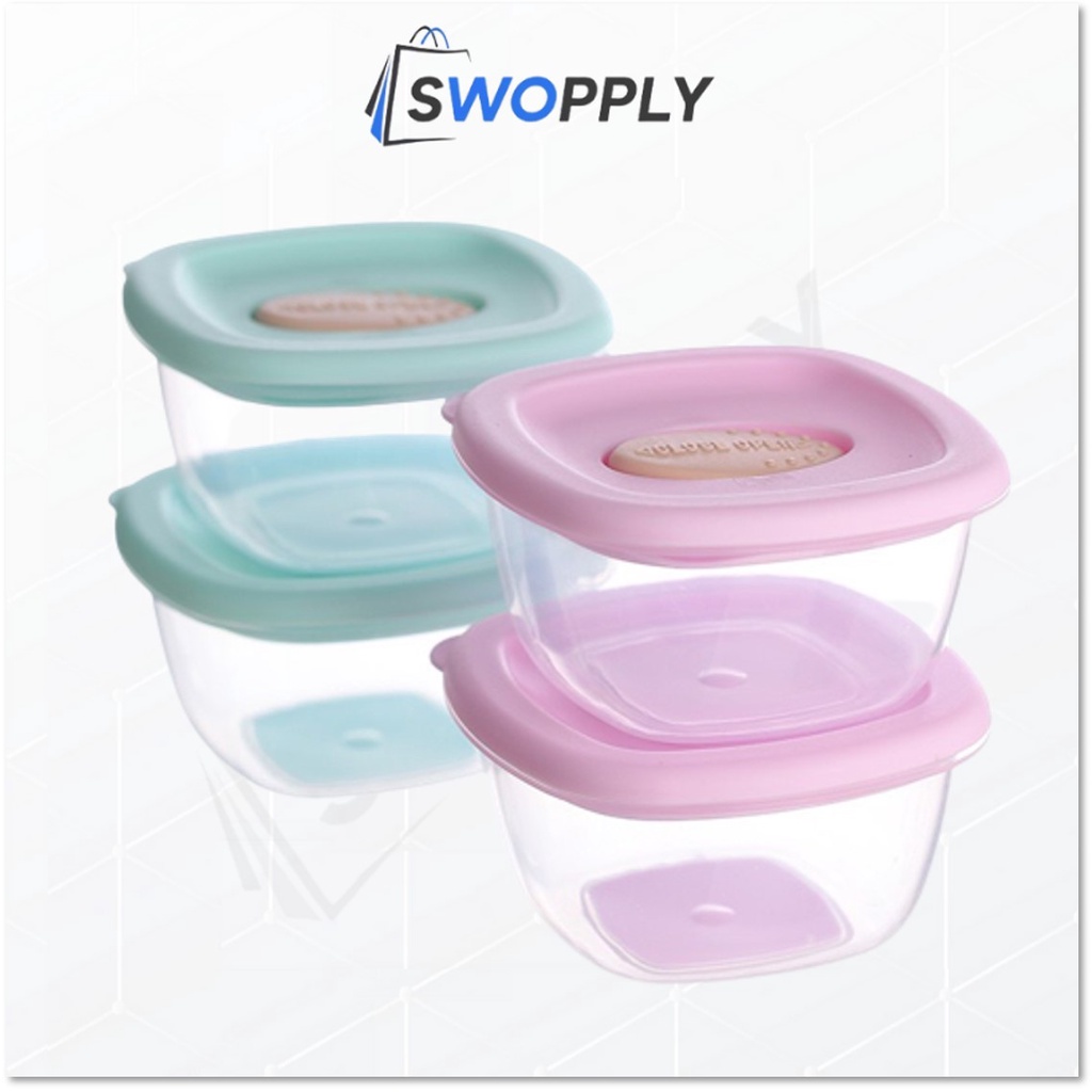 Swopply HL0432 Baby Food Container Penutup Lock Perpcs Kotak Plastik Wadah MPASI