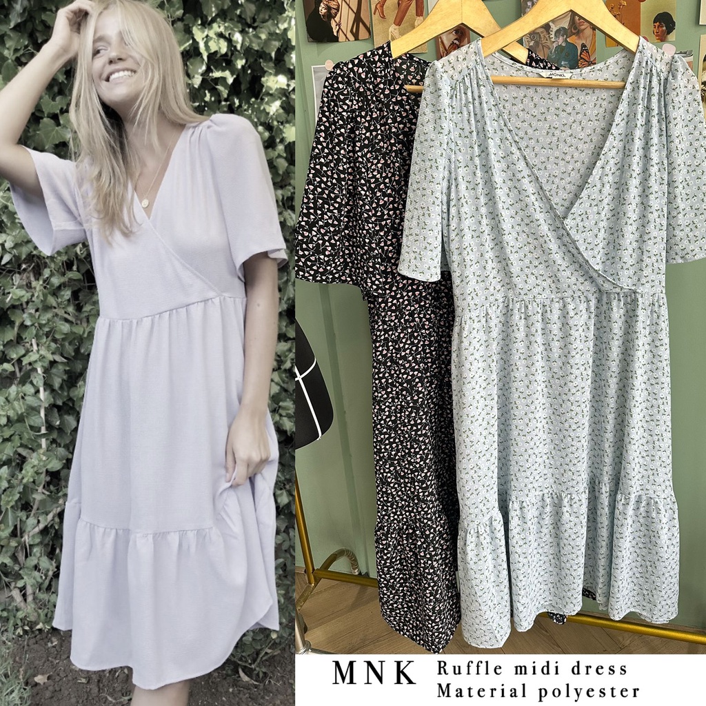 MNK tobroq printed button  dress