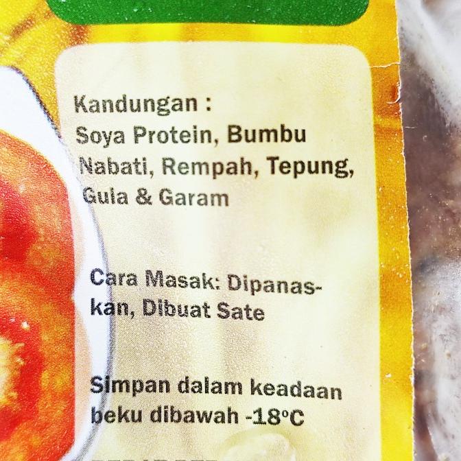 

Vegood Daging Sate Nabati 450g Vegetarian Vegan Beku hr502