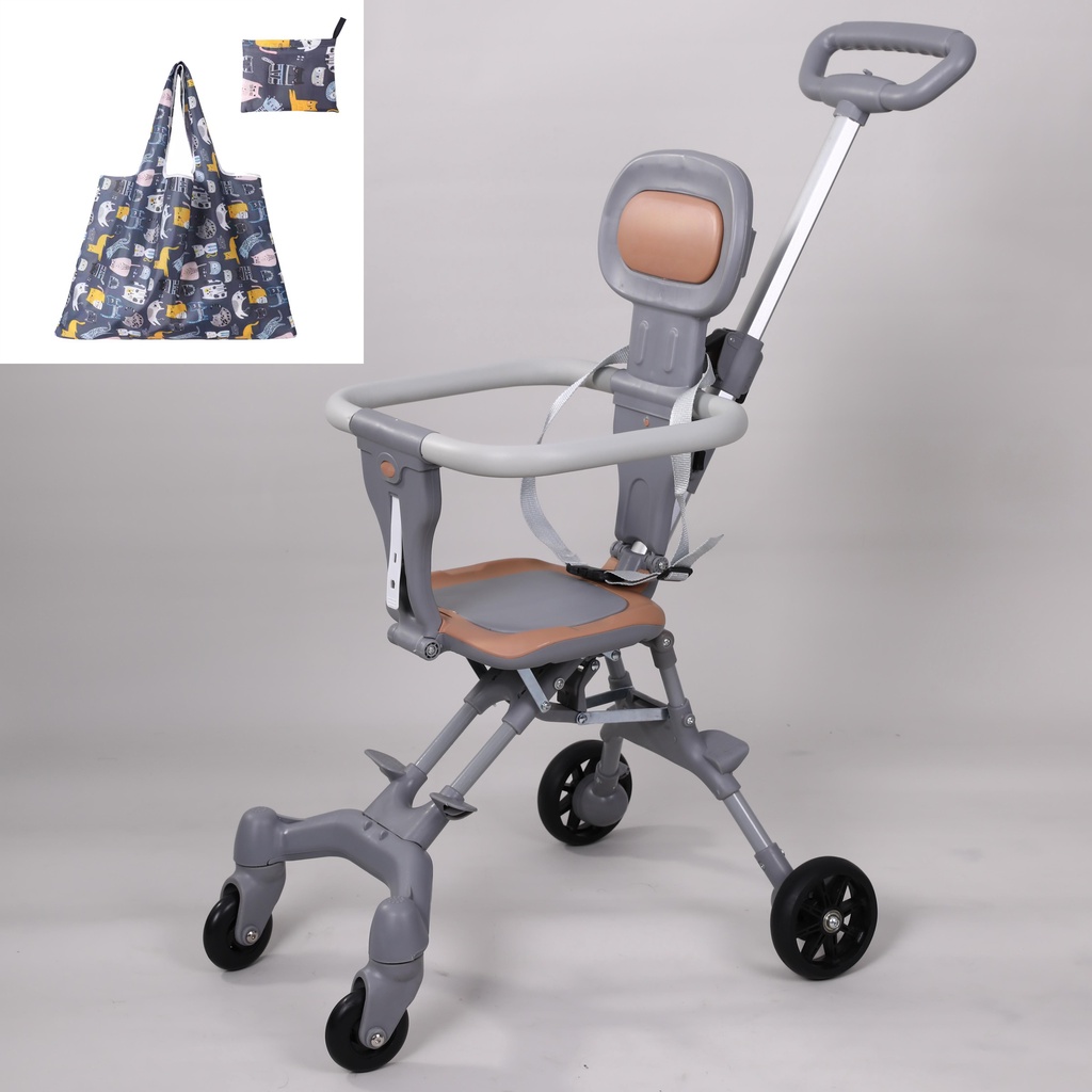 FLYBB Magic Stroller Baby 2 Way Travel Lightweight Foldable-01 Biru+tas
