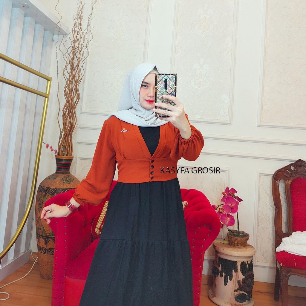 MAURIN TOP BLOUSE // BIANCA SEMI OUTER CRINCLE-MAURIN-BATA