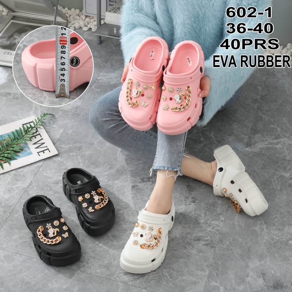 Sandal Fuji Eva Rubber Terbaru Wedges Korean Import