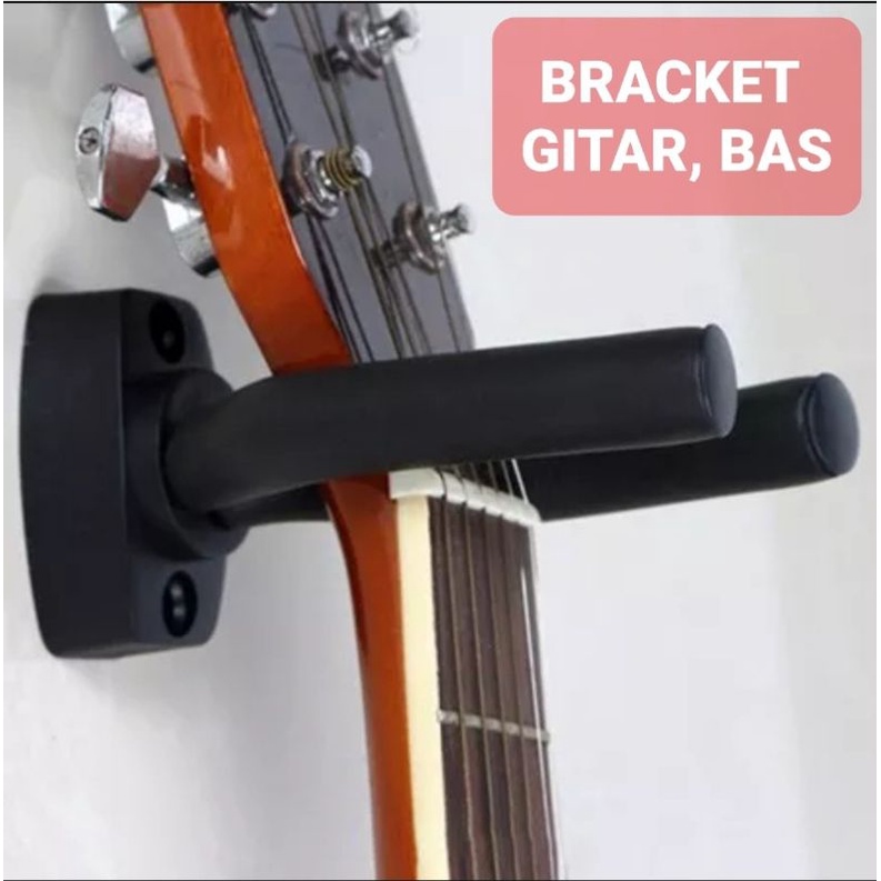 Gantungan Dinding Gitar - Bracket Hook Hanger Gitars, Bas, Ukulele