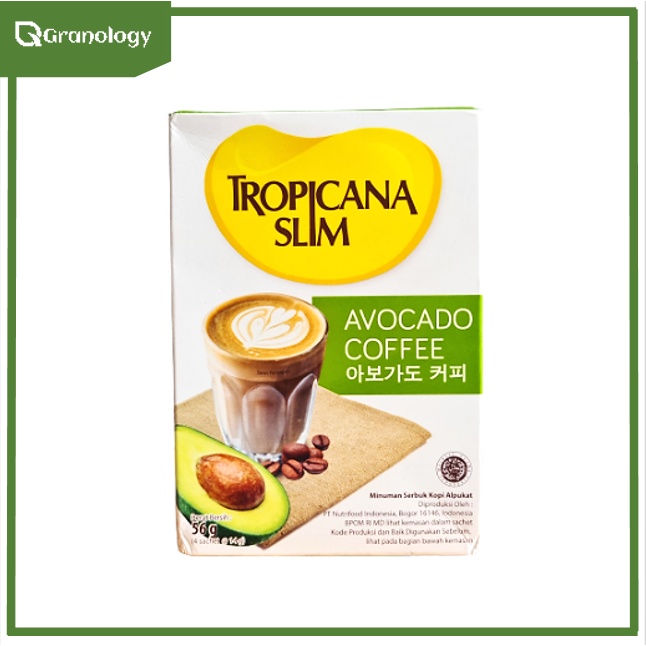 Tropicana Slim Avocado Coffee Sugar Free 1 Box isi 4 Sachet