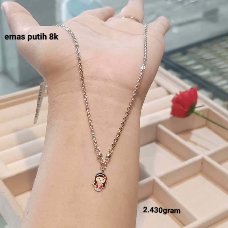 kalung anak emas Jakarta kadar 8k emas putih