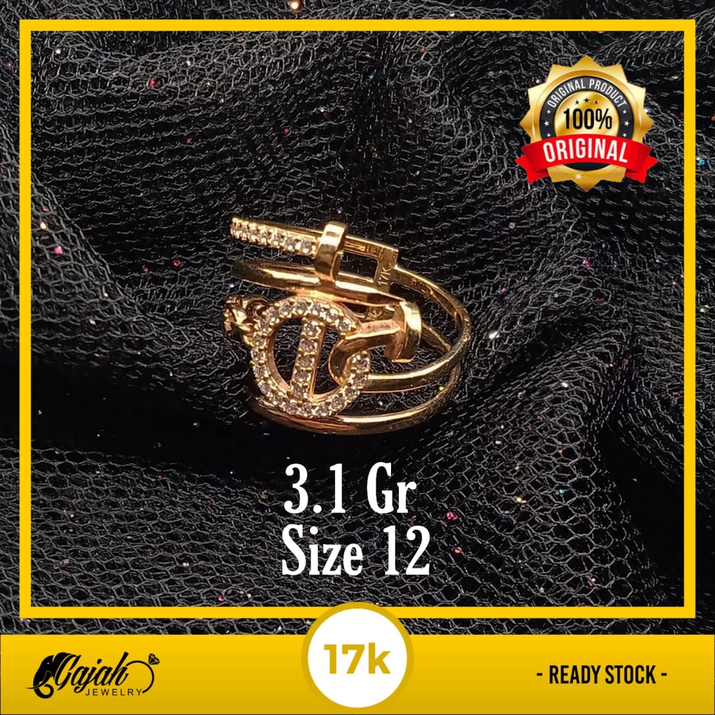 Cincin Emas 17K - 3.1 Gr Kadar 750 - 4427