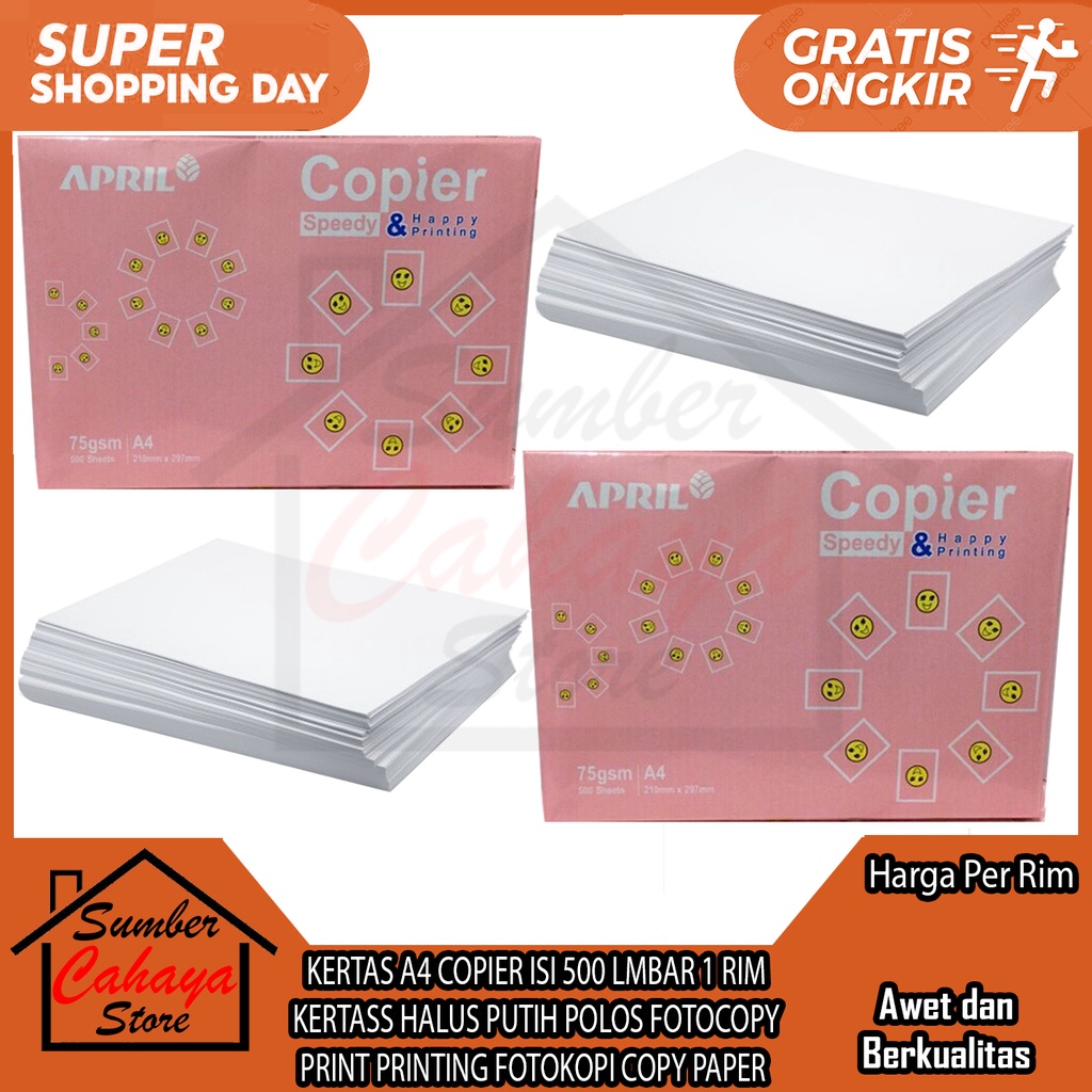 

Kertas A4 Kertass F4 75 Gsm Copier April By Paper Isi 500 Lembar Per 1 Rim Kertas Halus Fotocopy Print Printing Fotokopi Copy Papers Foto Copy Kopi Rem Box Dus Lembaran Skripsi Dokumen Surat Berkas Alat Tulis Perlengkapan Persiapan Envelope Tulis