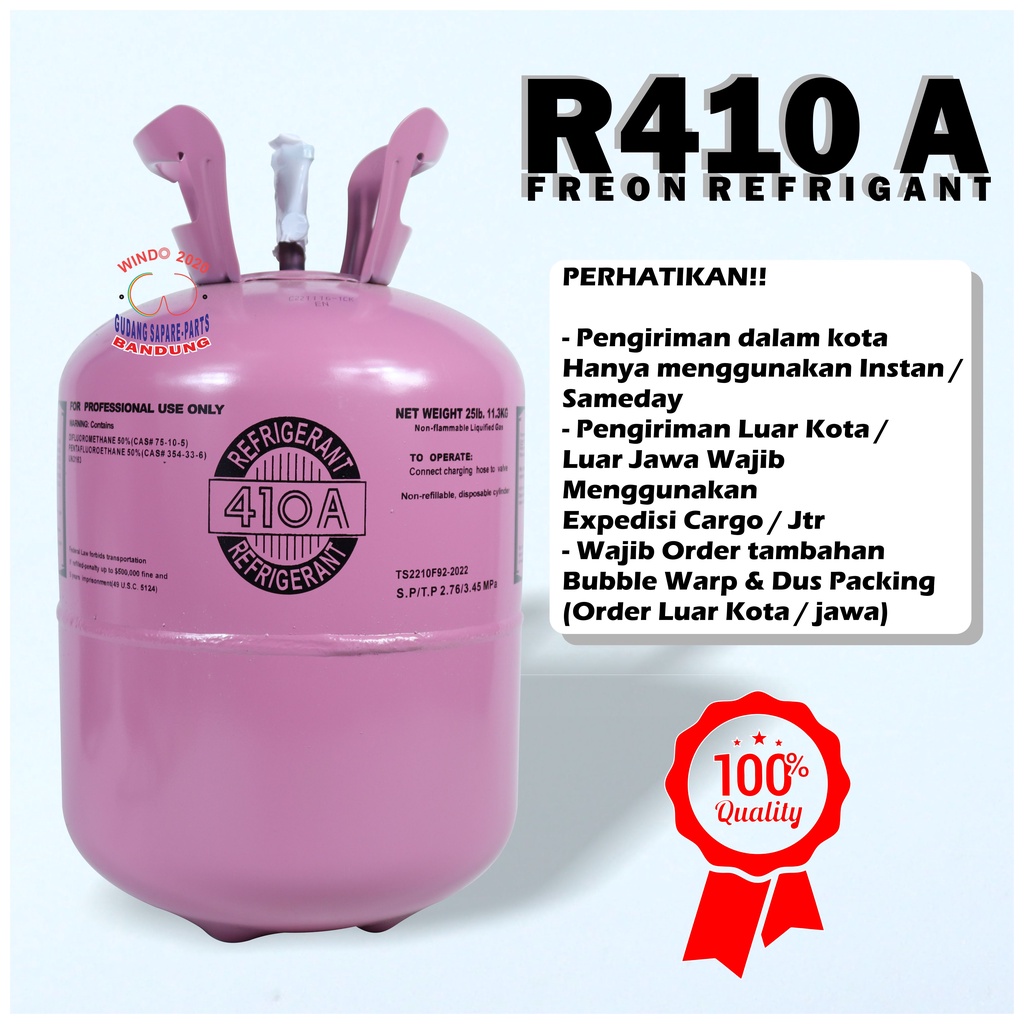 REFRIGANT  R410 A TABUNG DAN ISI 11.3 KG | PREON ORIGINAL SEGEL | FREON AC R 410 A