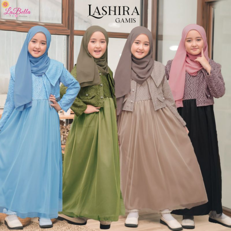 GAMIS ANAK 5-12 TAHUN BRUKAT TUTU LASHIRA LABELLA