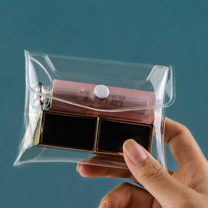 Tas Kosmetik Alat Make Up Portable Pouch Korean Style 3 PCS - BL039 - Transparent