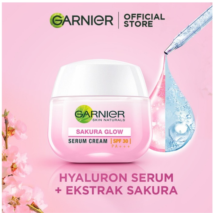 Garnier Sakura Glow Day &amp; Night Cream - Moisturizer Skincare Krim Siang Malam