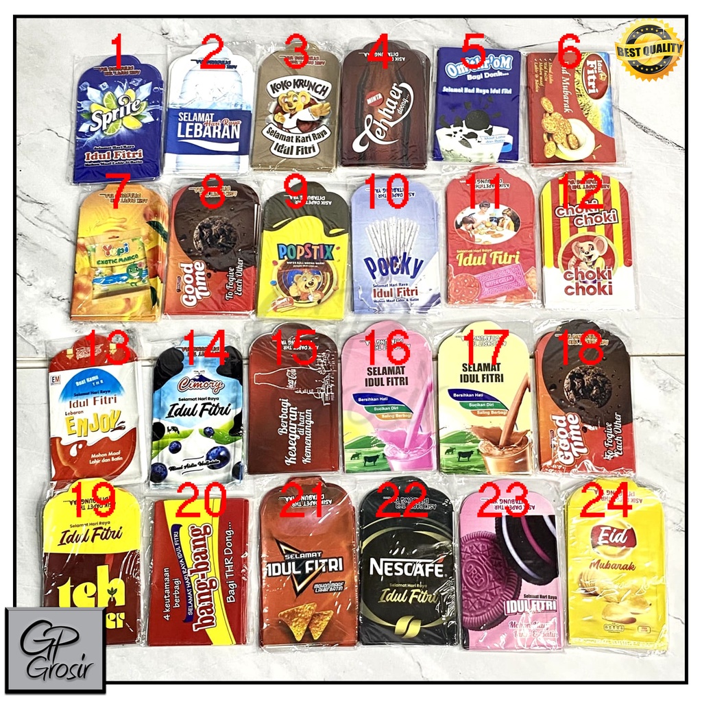 

ANGPAO AMPLOP LEBARAN MURAH LUCU POLOSAN KARAKTER 8PC PER PAK