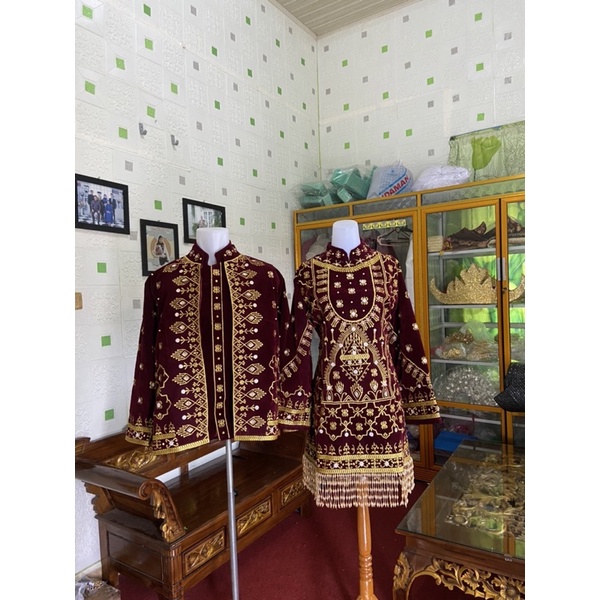 Baju pengantin palembang#bordiran#samaselendang