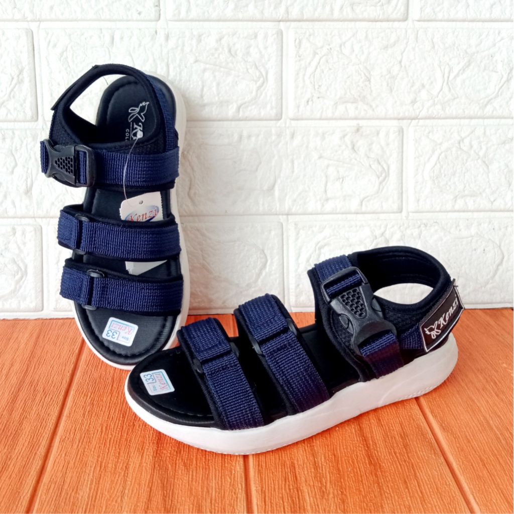 Sandal Anak Perempuan Let Gunung Kenzi Size 31-40 Hitam