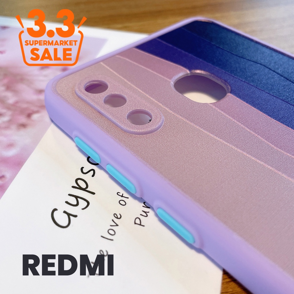 Ice Town Casing Phone Case Square Edge Rainbow Redmi 9 Note 8 9 Pro