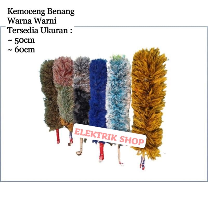 KEMOCENG BENANG WARNA WARNI UKURAN 50CM 60CM BAHAN LEMBUT