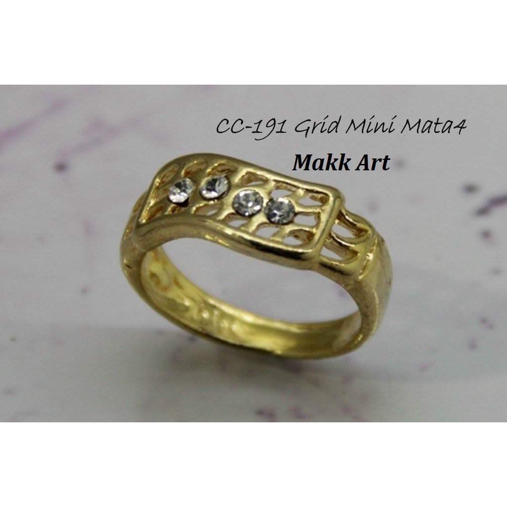 CC-191A cincin GRID MINI MATA 4 lusinan kuning dan suasa