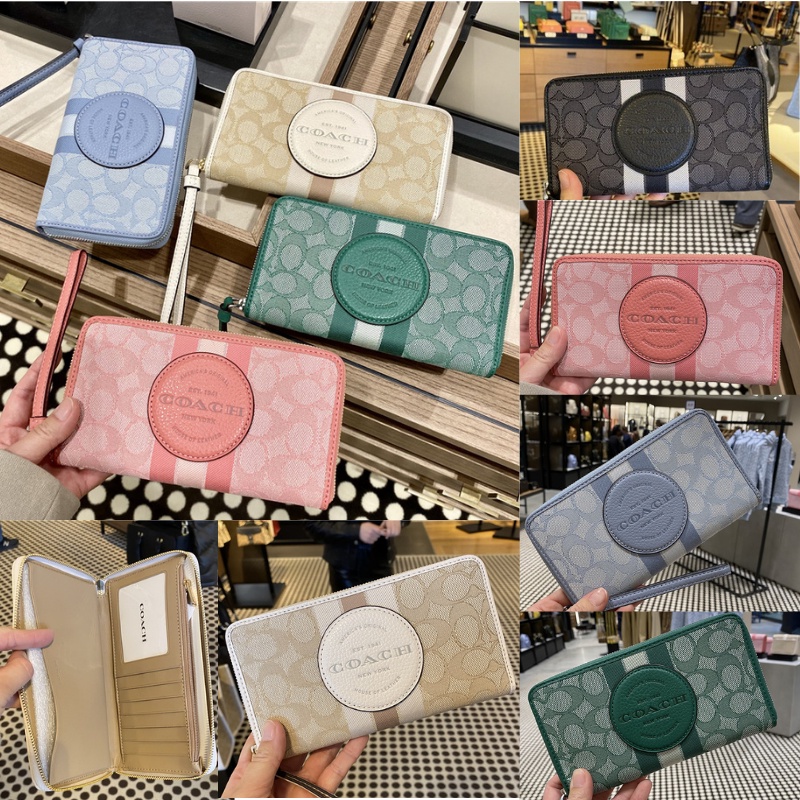 Cocah Long Zip Around Wallet In Signature Canvas  Cocah Tas Wanita Dompet Koin Cocah Dompet Wanita Cocah Dompet Panjang