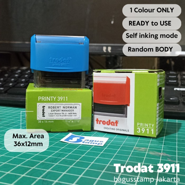 

Terlaris Stempel Warna Otomatis Custom Design Nama - Trodat Printy 3911