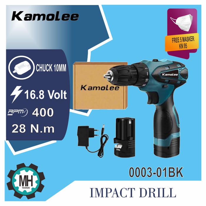 Produk Terbaru Kamolee - Mesin Bor (Impact Drill) - 18Volt - Varian18V