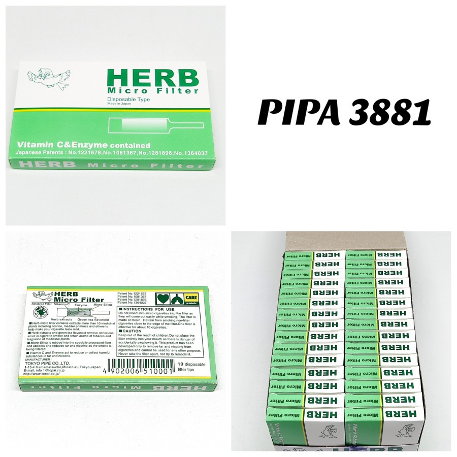 PIPA HOLDER HERB MICRO FILTER ISI 10 PIPA HERB 3881