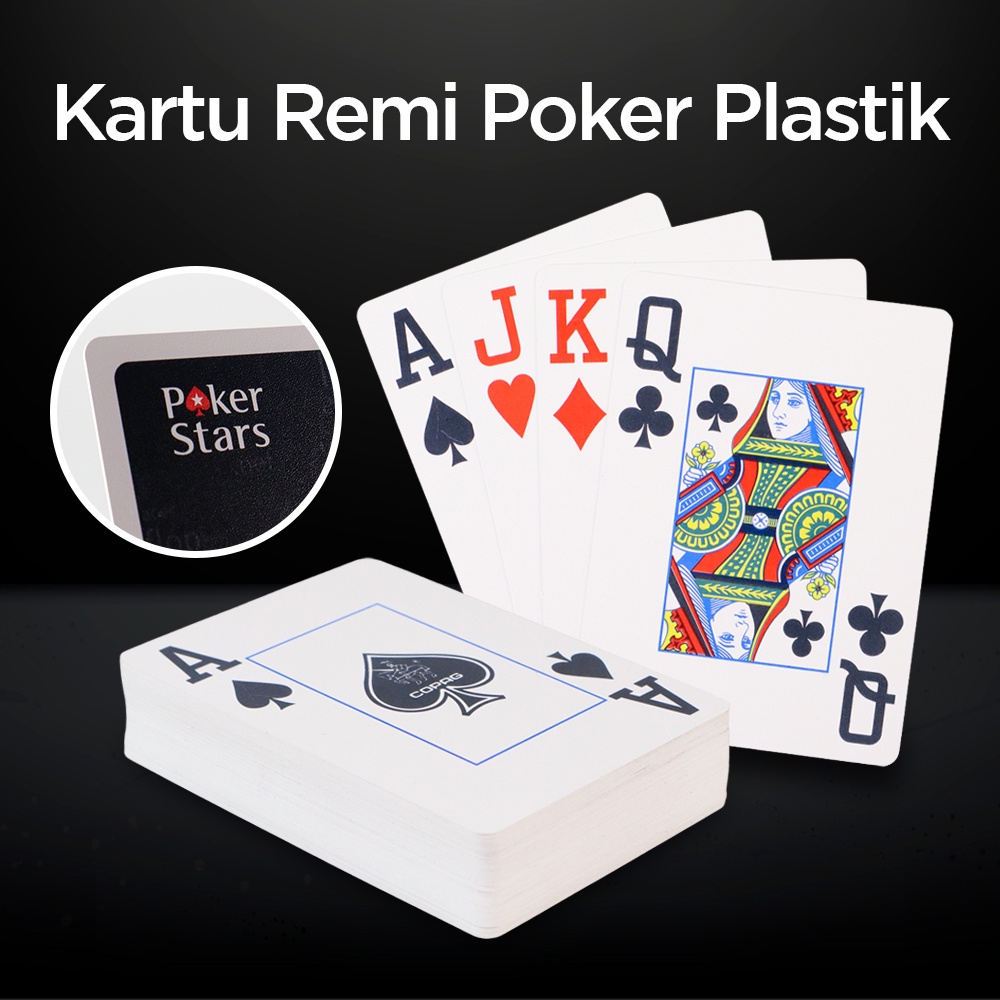 KARTU REMI POKER MAINAN PLASTIK PLAYING CARDS