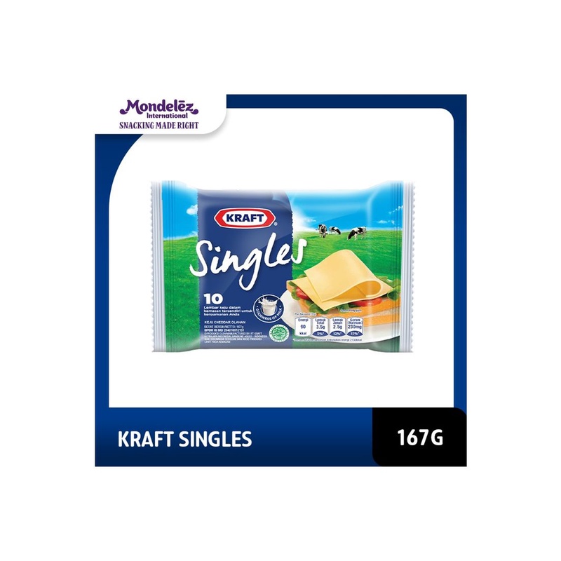 

Keju Kraft Singles Slice isi 10 Lembar