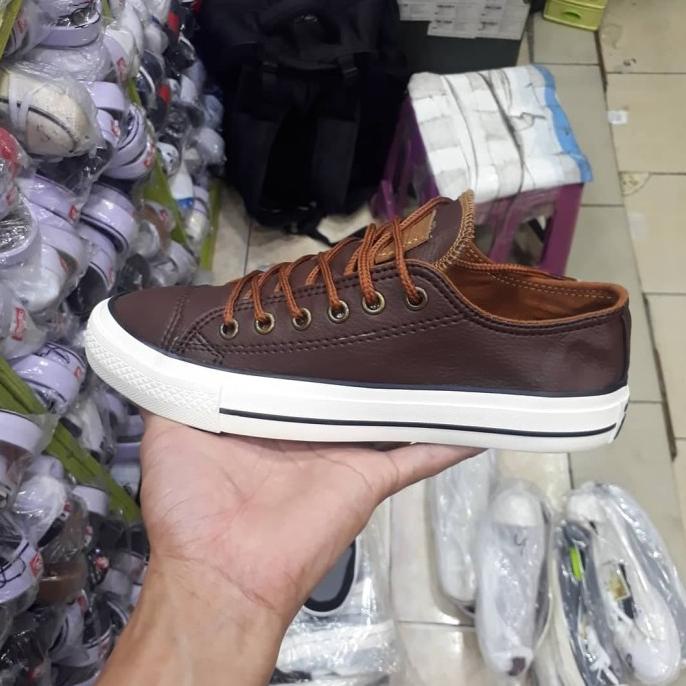 Sepatu Pria Converse Kulit Cokelat Murah | Grade Original + Plus Box