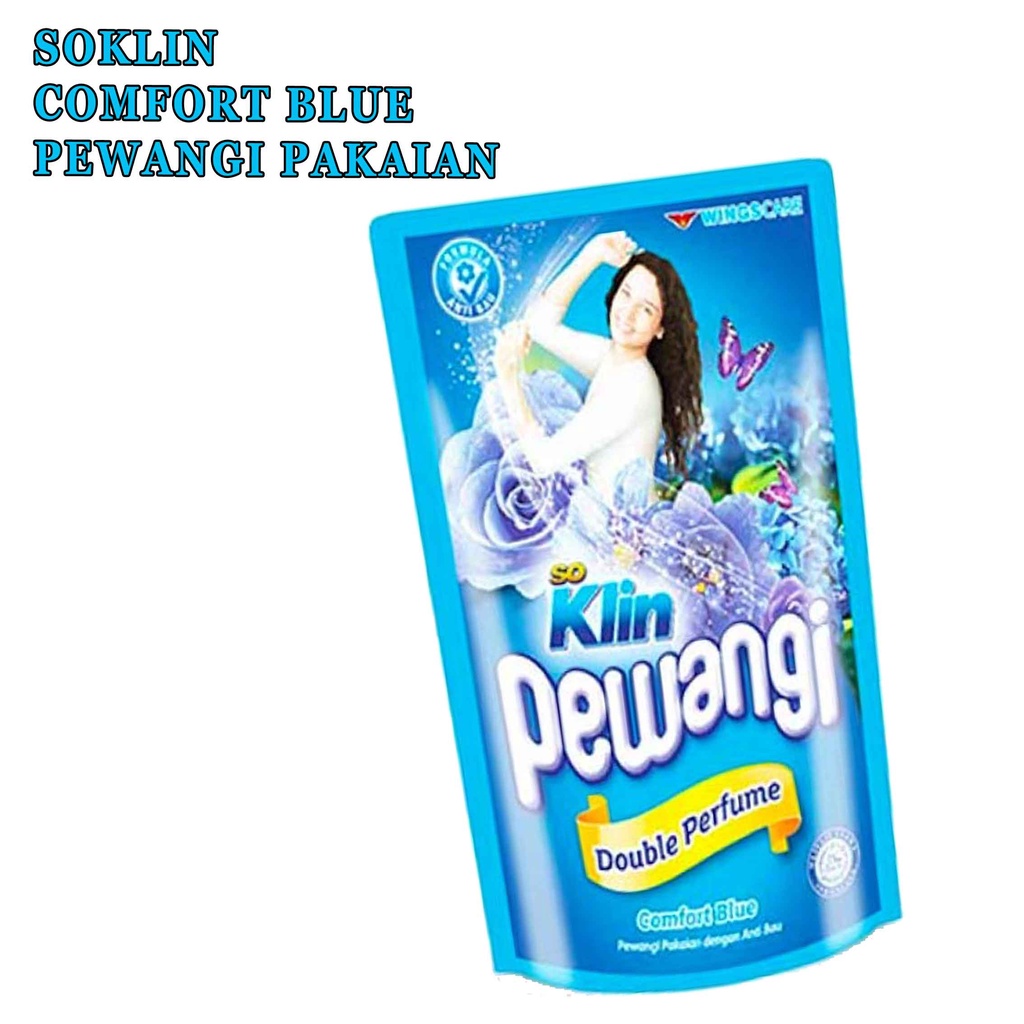 Pewangi Pakaian Double Perfume* Soklin Pewangi* Comfort Blue* 800ml