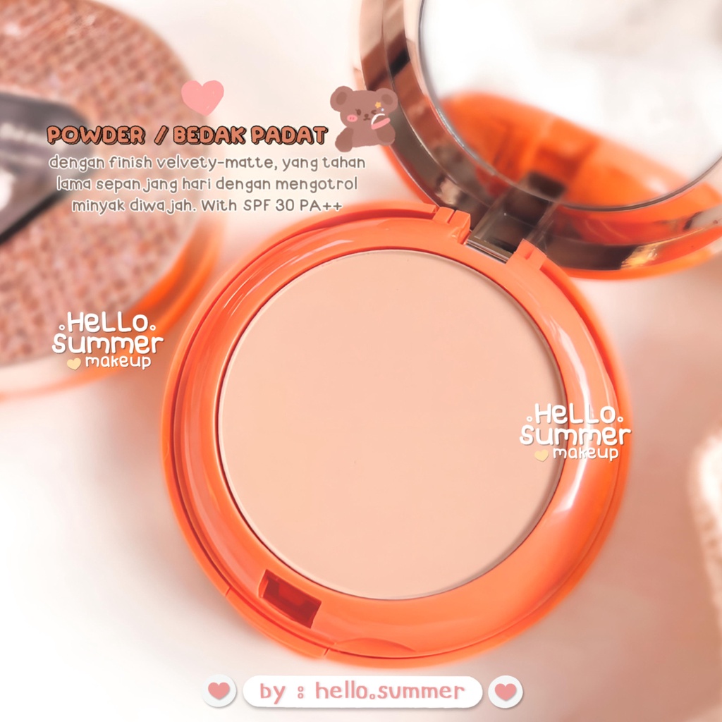Diamond Peach Soft Powder &amp; Cream Foundation Bedak Padat Full Coverage 20gr KISS BEAUTY Thailand