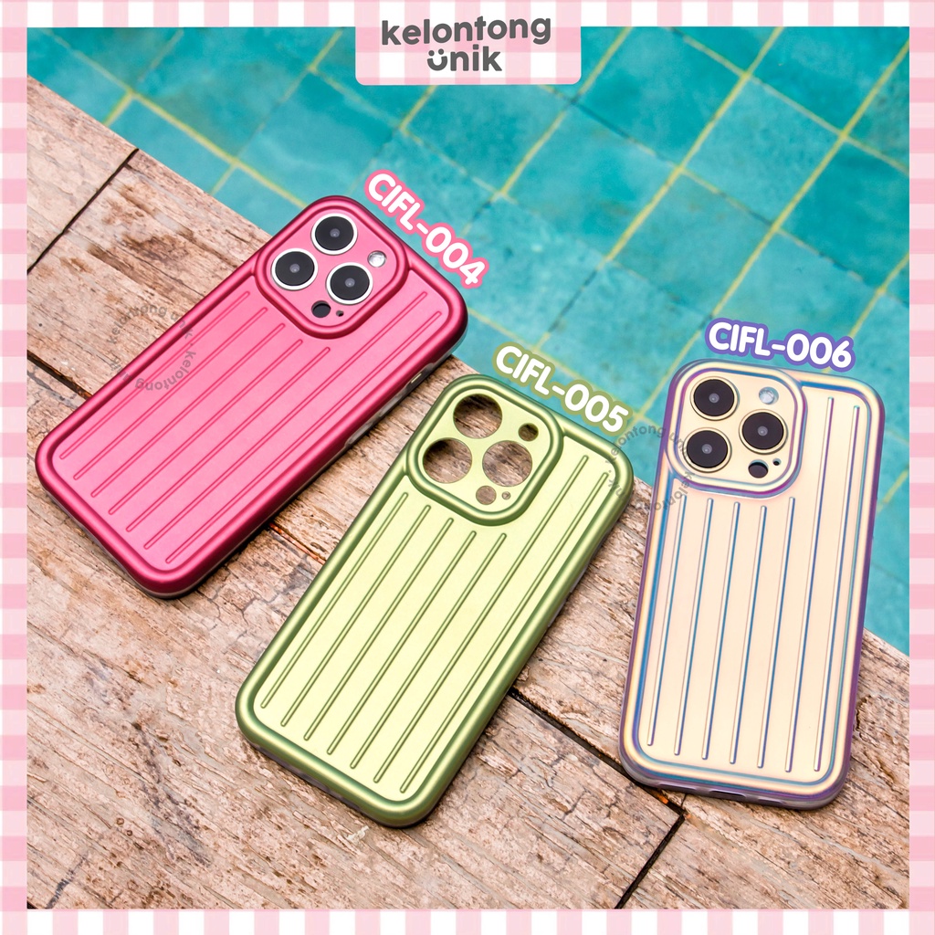 (Seri 2) For iPhone - Case Koper Metalic/ Gradation Doff Luggage Case