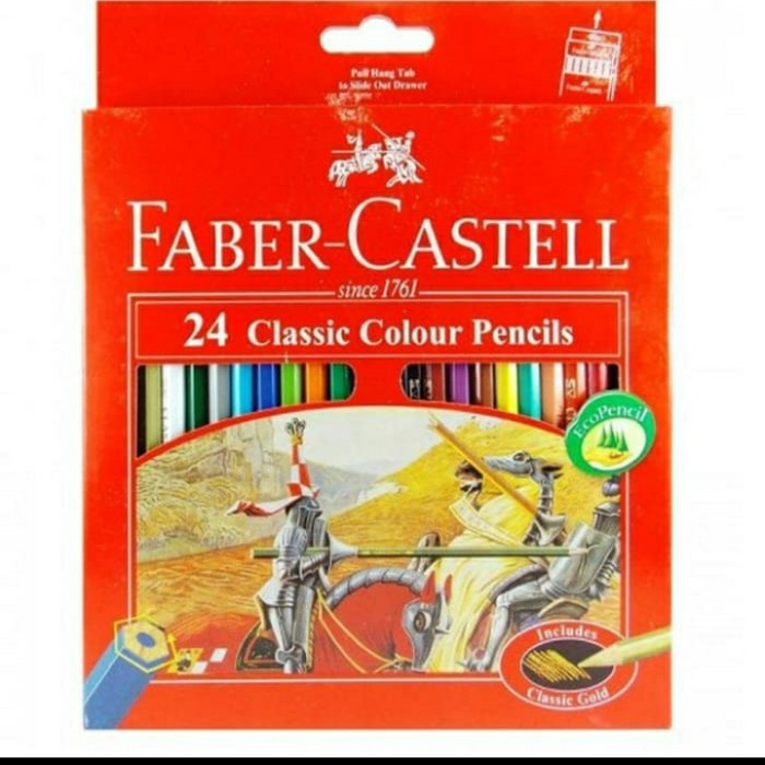 

Terlaris Pensil Warna Faber Castell 24 Warna Panjang Clasic