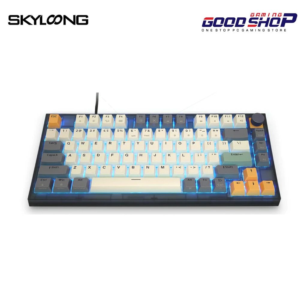 SKYLOONG GK75 WIRELESS HOTSWAP GLACIER MECHANICAL Ti GRAY PBT KEYCAPS