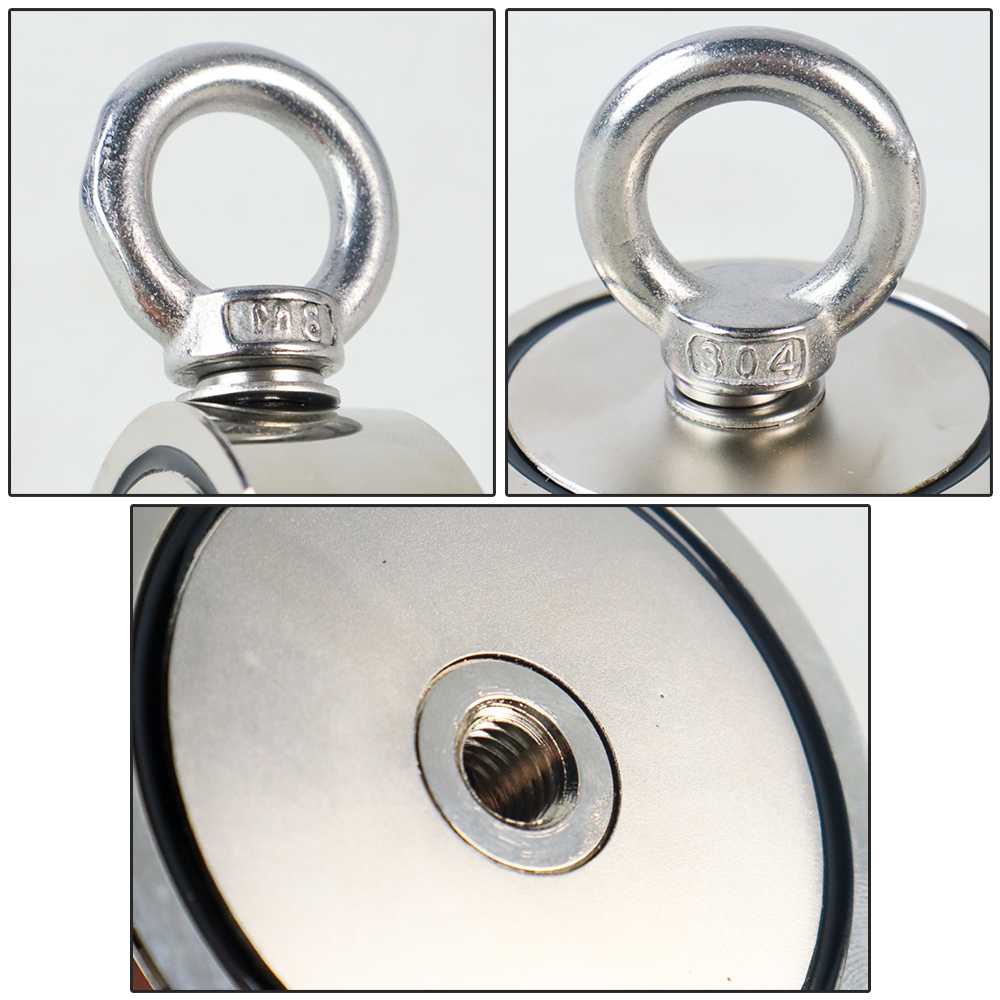 (BISA COD) FTIHSHP HYSAMTA Magnet Gantungan Double Round Hook Strong Neodymium 60mm - D60