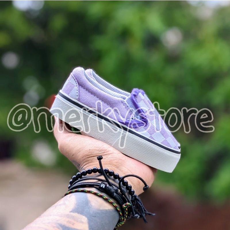 SEPATU ANAK PEREMPUAN CATUR SLIP ON UNGU VIOLET