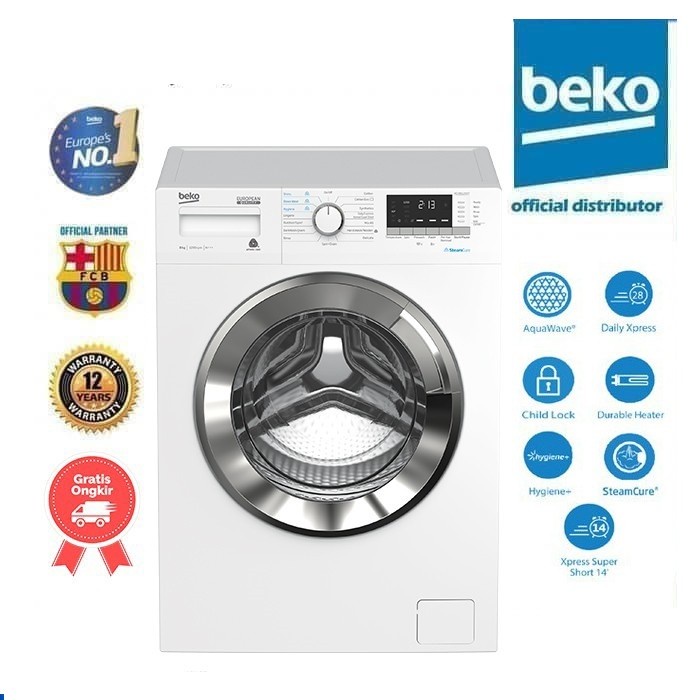 BEKO MESIN CUCI FRONT LOADING 8 KG WCV8612