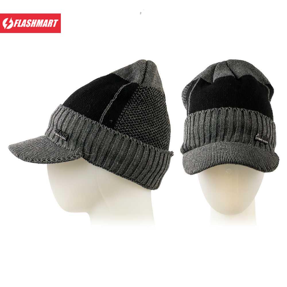 Flashmart Topi Musim Dingin Rajut Winter Knitted Wool Caps Beanies