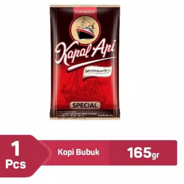 

✔️Splash⚡ Kopi Kapal Api Special Bubuk kemasan 160gram (bubuk kopi tanpa gula)